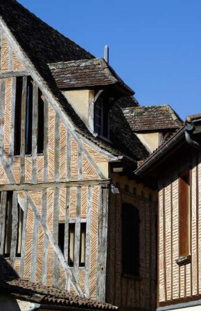 Frankreich. Aquitaine. Dordogne. Bergerac. Typische Architekturen, Architektur in der Altstadt