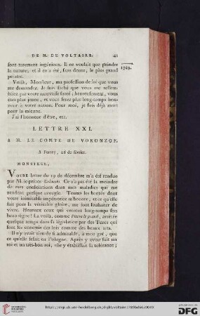(Lettre XXI - XXX)