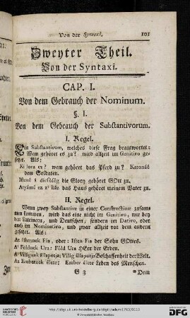 Zweyter Theil: Von der Syntaxi