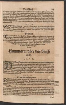 Summaria uber das Buch Ruth.