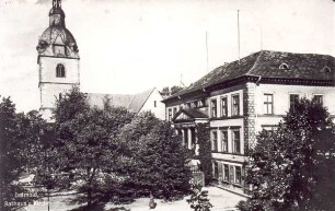 Rathaus, Marktplatz, Erlöserkirche. Detmold, Marktplatz