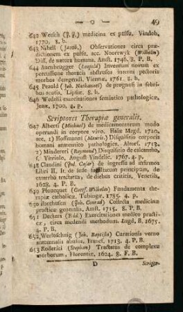 Scriptores Therapiae generalis.