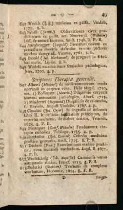 Scriptores Therapiae generalis.