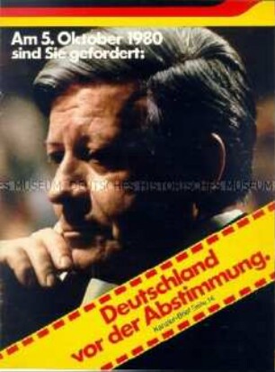 Sonderdruck der SPD zur Bundestagswahl 1980 mit einem Porträt von Helmut Schmidt
