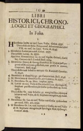 3-102, Libri Historici, Chronologici et Geographici