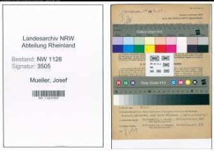 Entnazifizierung Josef Mueller , geb. 09.11.1912 (Polizist)