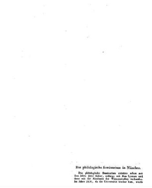 Das philologische Seminarium in München