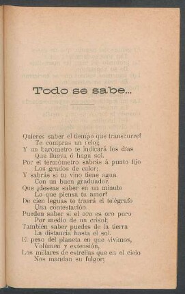 Todo se sabe...