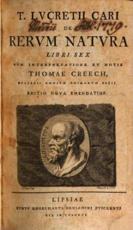T. Lvcretii Cari De Rerum Natura Libri Sex
