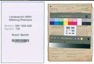 Entnazifizierung Bertold Busch , geb. 17.09.1903 (Einkaeufer)