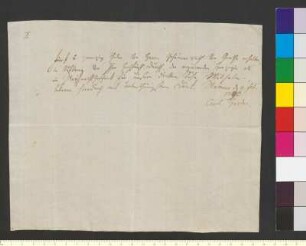 Brief von Herder, Karoline an Goethe, Johann Wolfgang von