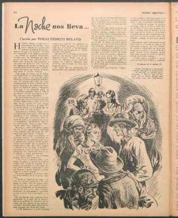 La noche nos lleva... : Cuento por Tomas Pedrini Hyland