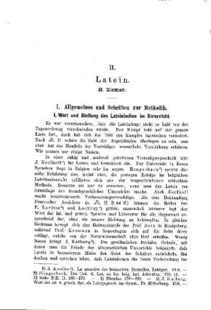 Latein : [Abteilung B. Die einzelnen Lehrgegenstände]