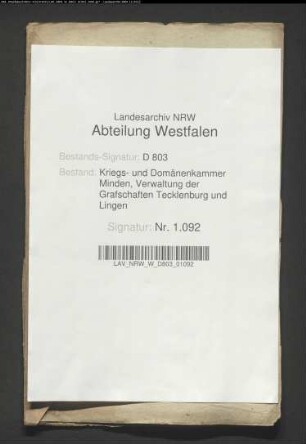 Landeskapital der Witwe Weddenhoven vom 4.5.1692
