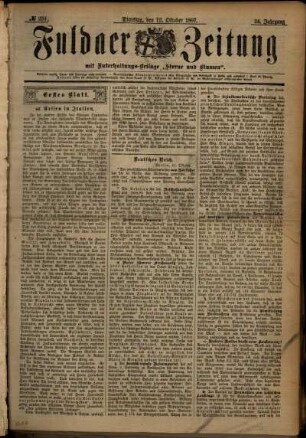 Erste Ausgabe vom Dienstag, den 12. Oktober 1897.