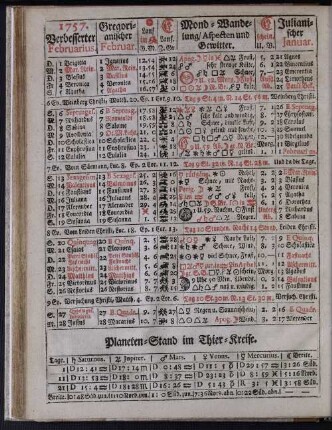 1757. Verbesserter Februarius.