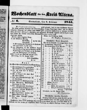Wochenblatt für den Kreis Altena : amtliches Altenaer Kreisblatt