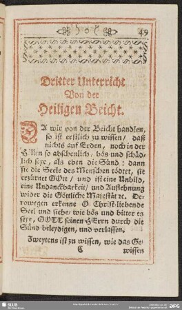 Dritter Unterricht Von der Heiligen Beicht