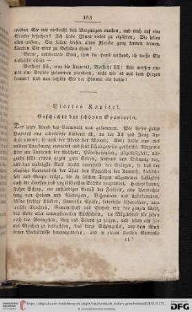 Viertes Kapitel: Geschichte der schönen Spanierin