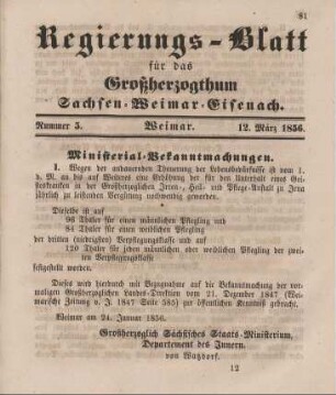Nr. 5 : 12. März 1856