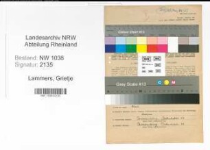 Entnazifizierung Grietje Lammers , geb. 22.05.1915 ()