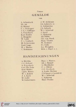 Gemälde/Handzeichnungen