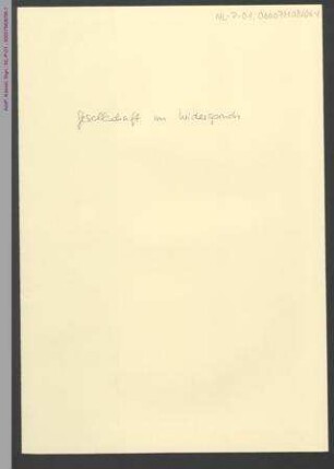 Gesellschaft im Widerspruch
