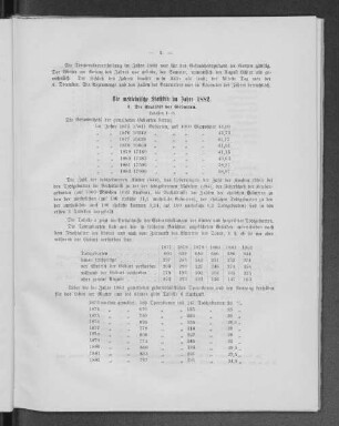 Die medicinische Statistik im Jahre 1882.