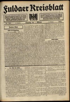 Zweite Ausgabe vom Dienstag, den 01. Oktober 1912.