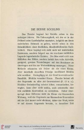 Die Bühne Böcklins