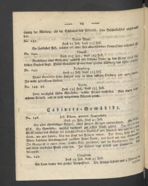 Cabinets-Oelgemählde.