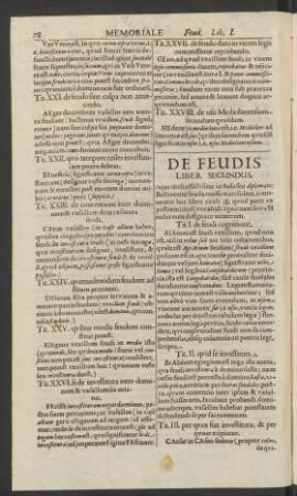 De Feudis Liber Secundus.