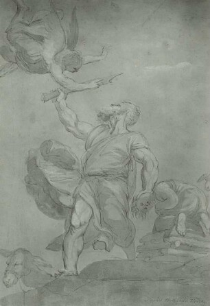 Abrahams Opfer / Isaaks Opferung (nach Tizians Gemälde in S. Maria della Salute, Venedig)