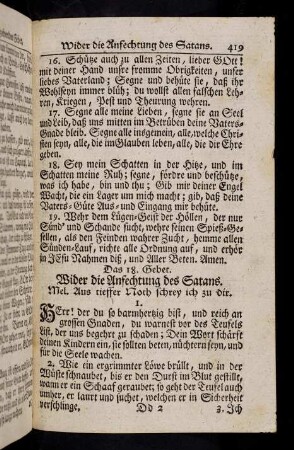 419-430, Das 18. Gebet
