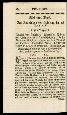 Siebentes Buch. Von Rudolphen von Habsburg bis auf Karln V.
