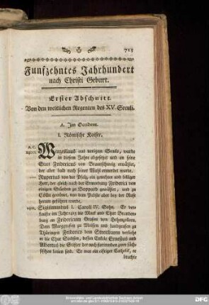 Funfzehntes Jahrhundert nach Christi Geburt.