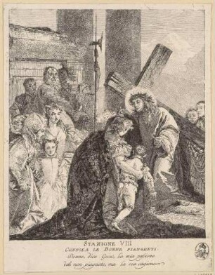 Jesus begegnet den weinenden Frauen (8. Station des Kreuzwegs), aus der Folge "Via Crucis"