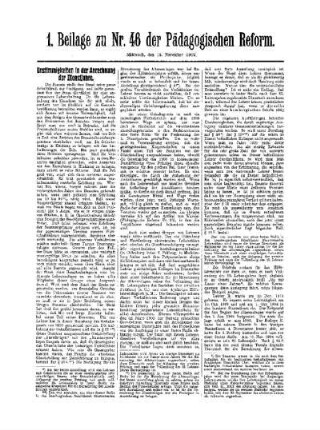 Unstimmigkeiten in der Anrechnung der Dienstjahre : 1. Beilage zu Nr. 46 der Pädagogischen Reform