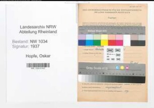 Entnazifizierung Oskar Hopfe , geb. 26.04.1881 (Amtmann)