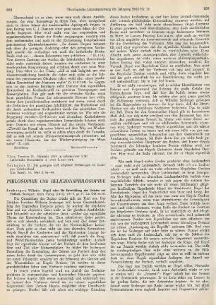 855-857 [Rezension] Seeberger, Wilhelm, Hegel