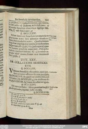 Tit. XXV. De Collatione Beneficiorum.