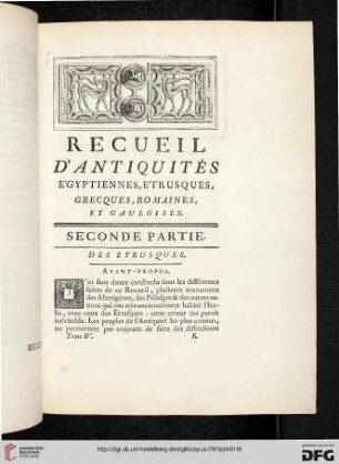 Seconde partie: Des Etrusques