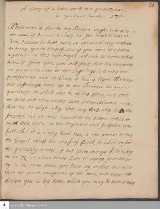Brief von Heinrich Wilhelm Ludolf an [Unbekannt].