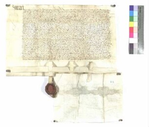 Graf Johann von Montfort und Rotenfels und Abt Martin von Wiblingen schließen einen Vertrag über Trieb und Tratt zu Unterkirchberg