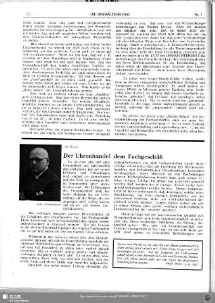 Der Uhrenhandel dem Fachgeschäft