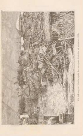Un faubourg de Manille, après les ouragans d'octobre et novembre 1882