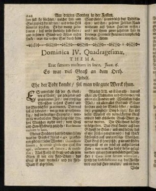 144-161, Dominica IV. Quadragesimae. - Dominica Passionis