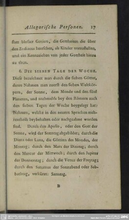 6. Die sieben Tage der Woche