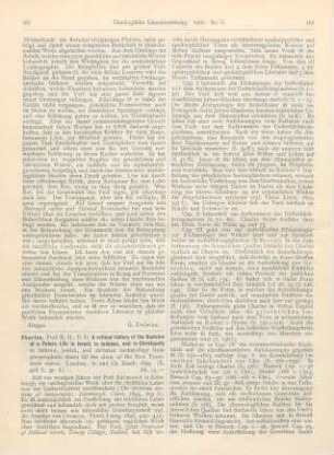 167-171 [Rezension] Charles, R., A critical history of the Doctrine of a Future Life in Israel, in Judaism, and in Christianity