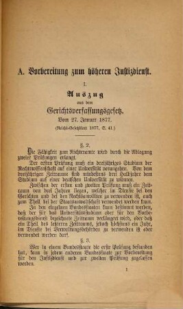 Die Gesetze und Verfügungen, betreffend die juristischen Prüfungen und die Vorbereitung zum höheren Justiz- und Verwaltungs-Dienst : Mit ausführlichem Sachregister